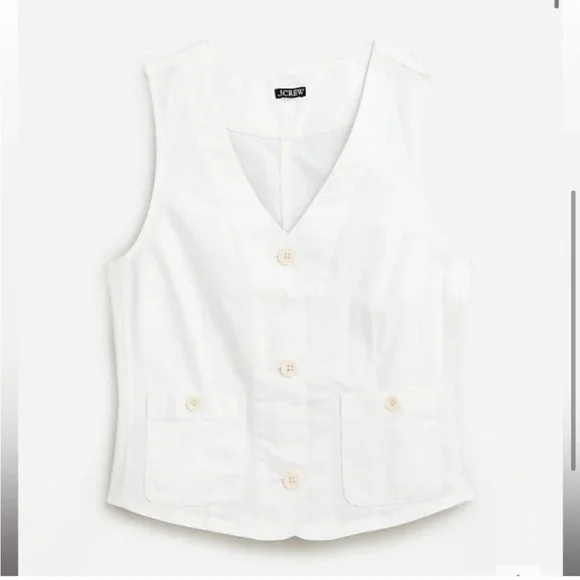 J.Crew Patch Pocket Chino Vest Button - Picture 3 of 5
